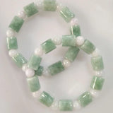 Natural Myanmar Jade Bracelet 15mm Beads Women Men Jadeite Bracelet