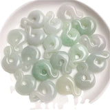 Natural Myanmar Jadeite Hand-Carved Gourd DIY Jade Bracelet Necklace