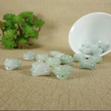 100% Real Jadeite Rose Flower DIY Bracelet Ring Jade Accessories Beads