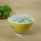100% Real Jadeite Rose Flower DIY Bracelet Ring Jade Accessories Beads