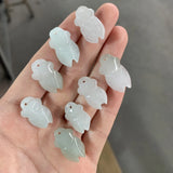 Natural Myanmar jadeite handcarved cicada beads DIY