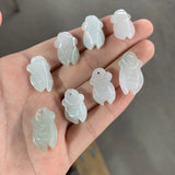 Natural Myanmar jadeite handcarved cicada beads DIY
