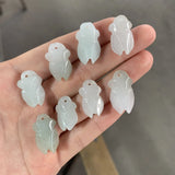Natural Myanmar jadeite handcarved cicada beads DIY
