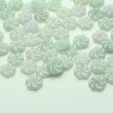Natural Myanmar Jadeite Flower Beads DIY Bracelets Necklace Jade Accessories