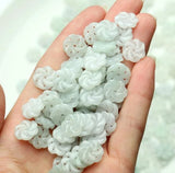 Natural Myanmar Jadeite Flower Beads DIY Bracelets Necklace Jade Accessories
