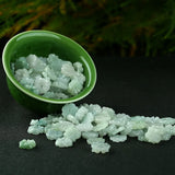 Natural Myanmar jadeite handcarved flower DIY real jade bracelets necklace