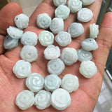 Natural Myanmar Jadeite Flower DIY Jade Bracelets Necklace Jade Accessories