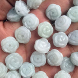 Natural Myanmar Jadeite Flower DIY Jade Bracelets Necklace Jade Accessories