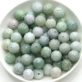Natural Myanmar Jadeite Round Beads DIY Bracelets Necklace Jade Accessories