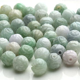 Natural Myanmar Jadeite Round Beads DIY Bracelets Necklace Jade Accessories