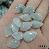 Natural Myanmar Jadeite Water Droplets Handcarved DIY Jade Bracelets Necklace