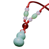 Natural Myanmar jadeite jade gourd pendant retro lucky jewellery