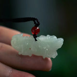 Natural Jadeite Zodiac Dragon Pendant