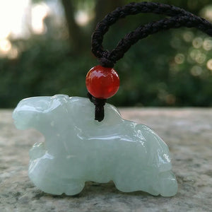 Myanmar Jadeite Zodiac Horse Pendant for Men Women Lucky
