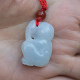 Natural Myanmar jadeite zodiac monkey pendant for women men lucky