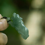 Natural Jadeite Zodiac Tiger Pendant, Lucky Jewelry for Men & Women