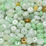 Natural Myanmar 3 Colors Jadeite Handcarved Beads DIY 100% Real Jade Bracelet