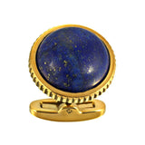 Navy Lapis Lazuli Stainless Steel Tuxedo Shirt Cufflinks