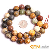 Natural Nephrite Jades Faceted Round Beads 15 Inch Strand