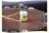 Natural Nephrite Pure Inlaid Pendant Necklace Jewelry Transfer Bead Jade Charms