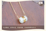 Natural Nephrite Pure Inlaid Pendant Necklace Jewelry Transfer Bead Jade Charms