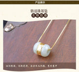 Natural Nephrite Pure Inlaid Pendant Necklace Jewelry Transfer Bead Jade Charms
