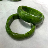 Natural Nephrite Canadian Jade Beads Bracelet Gemstone Bangle Jewelry Gift