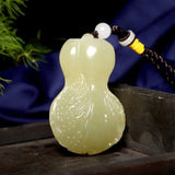 Natural Nephrite yellow Jade Cabbage Pendant Charm Jewellery