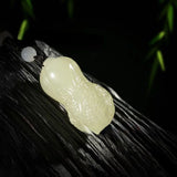 Natural Nephrite yellow Jade Cabbage Pendant Charm Jewellery