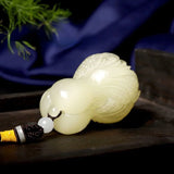 Natural Nephrite yellow Jade Cabbage Pendant Charm Jewellery