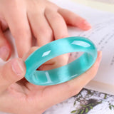 Natural Cat's Eye Bracelet Lake Green Women's Versatile Bracelet Jewelry