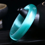Natural Cat's Eye Bracelet Lake Green Women's Versatile Bracelet Jewelry