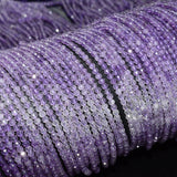 Natural Amethyst Faceted Round Beads 2.3mm
