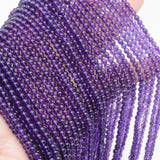 Natural Amethyst Small Round Beads 4mm