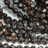Natural Biotite Triangle Faceted Round Beads 5.2-5.5mm