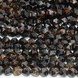 Natural Biotite Triangle Faceted Round Beads 5.2-5.5mm