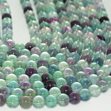 Natural Fluorite Loose Round Beads 10mm