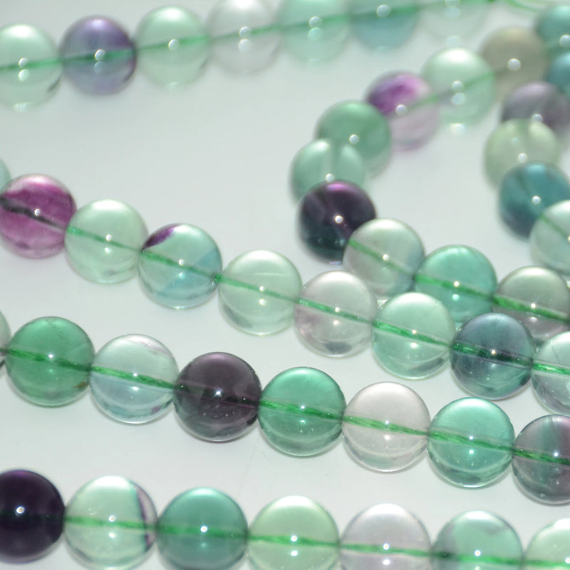 Natural Fluorite Loose Round Beads 10mm