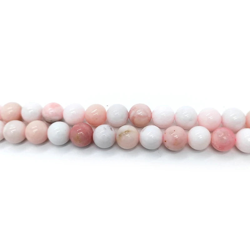 Peruvian Pink Opal Loose Round Beads 6-10mm for DIY Jewelry Making