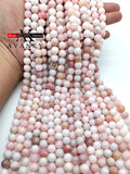 Peruvian Pink Opal Loose Round Beads 6-10mm for DIY Jewelry Making