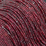 Natural Pyrope Garnet Faceted Cube Beads 2.3mm