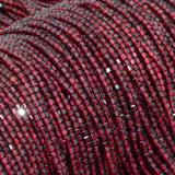 Natural Pyrope Garnet Faceted Cube Beads 2.3mm