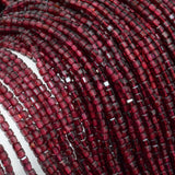 Natural Pyrope Garnet Faceted Cube Beads 2.3mm