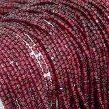 Natural Pyrope Garnet Faceted Cube Beads 2.3mm