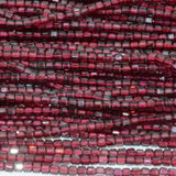 Natural Pyrope Garnet Faceted Cube Beads 2.3mm