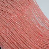 Natural Rhodochrosite Faceted Round Beads 2-2.3mm