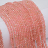 Natural Rhodochrosite Faceted Round Beads 2-2.3mm