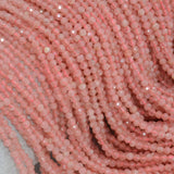 Natural Rhodochrosite Faceted Round Beads 2-2.3mm