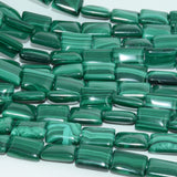 Malachite Puff Rectangle Beads 8x12mm - 33 Beads