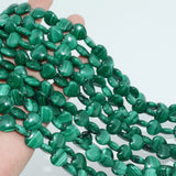 Genuine Malachite Smooth Heart Beads 12mm